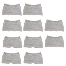 10 Pack Single Time Women's Panties Breathable Mesh Underwear Short Briefs for Travel and Postpartum Hospital Recovery