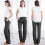 Women's Lounge Pants Cotton Blend Dark Gray M 7
