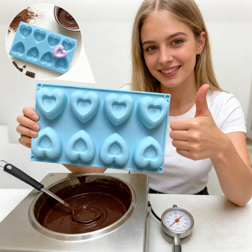 Heart-Shaped 8-Cavity Silicone Mold 2