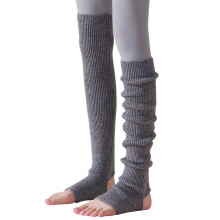 Ribbed Knitted Elastic Thigh High Socks Stirrups Leg Warmers for Women Yoga Dance