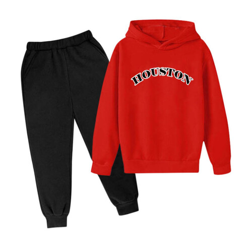 Σετ Girls2Piece Χειμερινή Φόρμα με Στάμπα Καρδιάς, Φούτερ με Μακρυμάνικο Πουλόβερ,