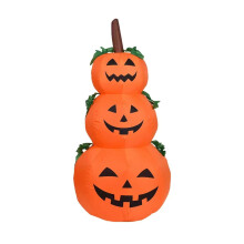 Citrouille gonflable lumineuse LED de 1,8 m pour Halloween | Décoration de jardin, effets lumineux pour pelouse, porche et événements
