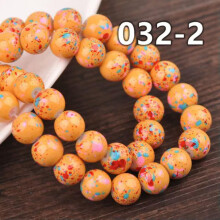 Perles de verre rondes 10 mm, revêtement opaque, 20 pièces