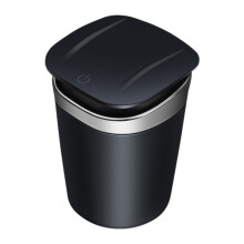 2026 New Portable Smell-Proof Car Ashtray with Lid, LED Light & Detachable Trash Can – Windproof, Easy Clean, Compatible with Cars
