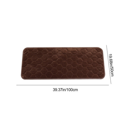 Non-Slip Rectangular Sofa Cushion for All Seasons, Comfortable Seat Pad for Leather Sofa and Window Bench with Hexagonal Pattern 2
