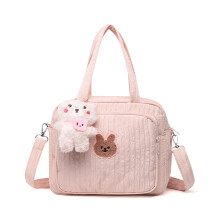 Baby Diaper Bag Quilted Crossbody Tote with Strap