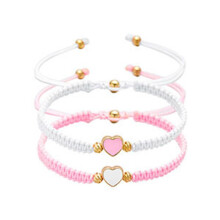 Set Heart Beaded Matching Bracelets For Couples And Best Friends Friendships Adjustable Couple Gifts For Valentines Bracelets