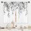 Black Eucalyptus Leaves Kitchen Curtains Rod Pocket 27.5x39 1