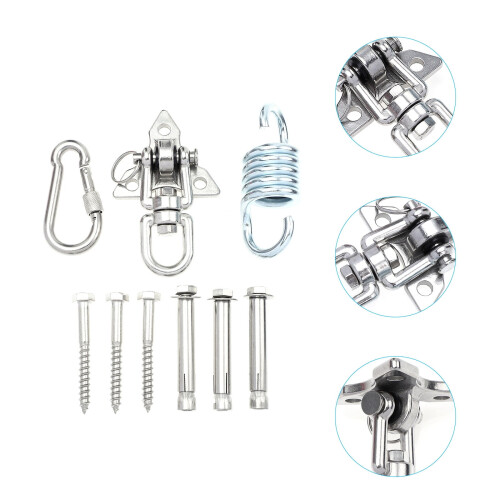 Stainless Steel Swing Fixing Hook Set Silver 1 Set