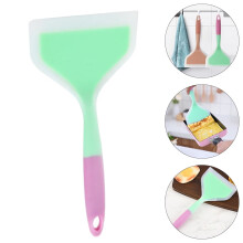 1Pc Small Egg Spatula in Green Silicone with Temperature Resistance -40-230 for Kitchen Cooking