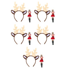 Christmas Antler Headband White Party Headdress 5 Pcs