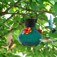 Solar Lighted Bird Feeder with LED