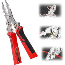 16-in-1 Wire Stripper Tool with Voltage Tester, Audible & LED Alert for Cutting, Twisting and Cable Maintenance