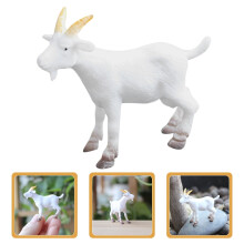 Figurines de chèvres blanches en PVC (8 pièces)