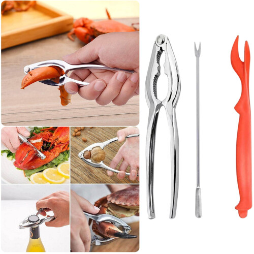 Alloy Pliers Set Efficient Walnut -Functional Crab Tool Kit for Effortless 3PCS 1