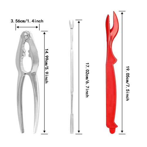 Alloy Pliers Set Efficient Walnut -Functional Crab Tool Kit for Effortless 3PCS 2