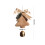 Christmas Tree Decoration Brown Pendant 7.08x3.14in Flock 2