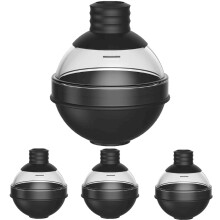 4-Piece Ice Sphere Maker Mould for Whiskey, Bourbon, Wine – Reusable, Easy-Release, with Lid, Freezer-Safe