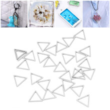 DIY Resin Jewelry Bezel Pendants 30pcs Stainless Steel Open Frame Triangle S