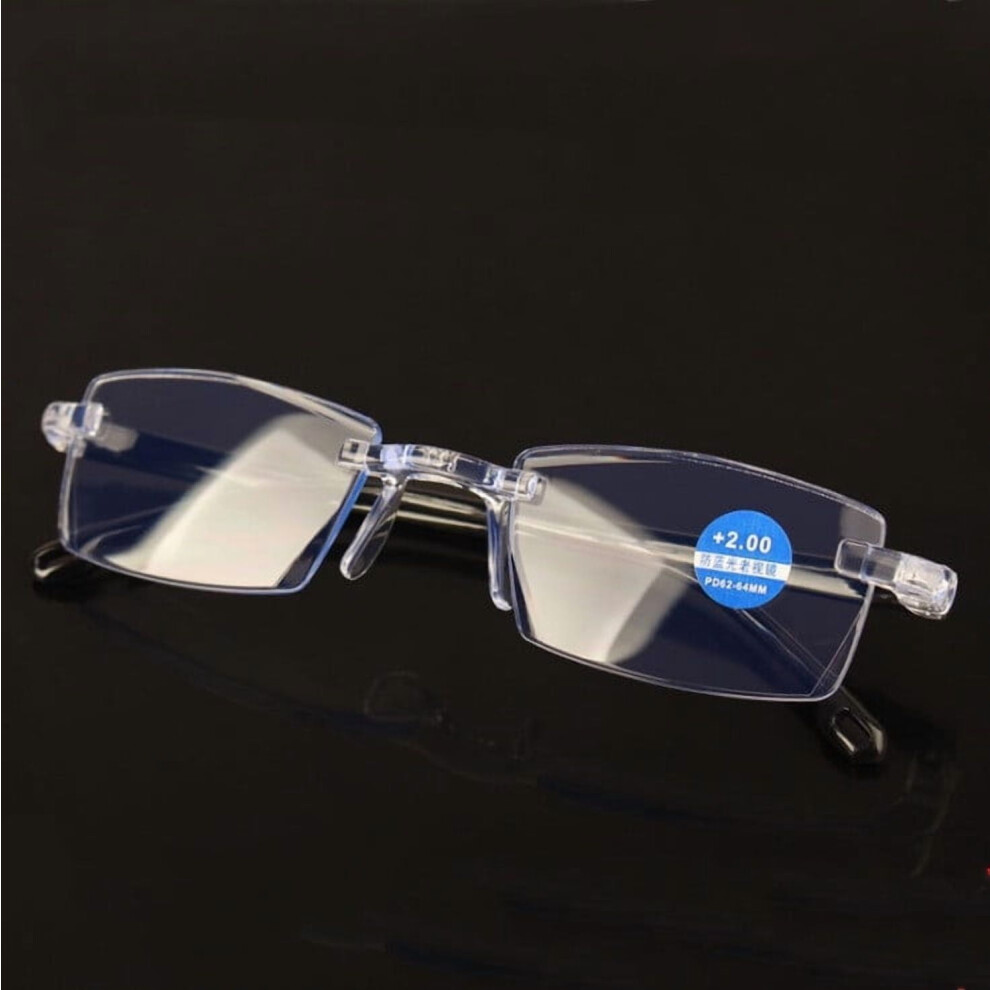 Blue/Light Smart Zoom Reading Glasses Â Blocking, Auto-Focus, Anti-Fatigue, Lightweight Vintage Frames