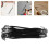 Hair Claw Clips Rubber Bands Polyester Black 20Pack 1