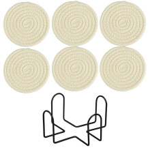 All-Purpose Kitchen Trivets, Heat Resistant Placemats, Cotton Rope Hot Pads, Durable Insulated Coasters, Perfect Gift for Home Decor