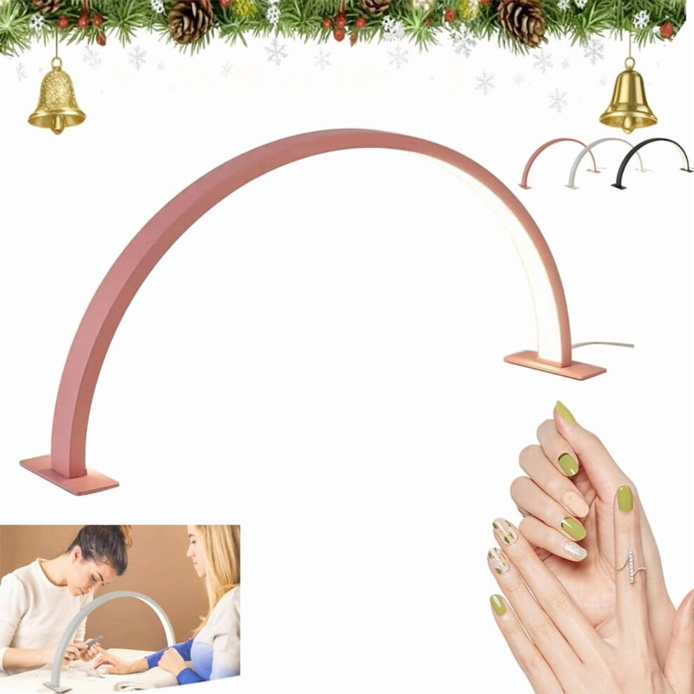 Light Foldable Half Moon Nail Desk Lamp, Multiple Modes & Brightness, Compatible With Nail Art, Eyelash, Spa & Salon