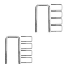 Stainless Steel U-Bolts Square Bracket 10 pcs