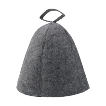 Felt Sauna Hat Spa Bath Cap Anti-Heat Protection Shower Cap Soft Solid Wool Hat For Sauna Room 27.6*9.1 Inches Grey