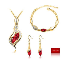 Marquise Crystal Angel Fairy Jewelry Set - Earrings, Bracelet, and Necklace Set