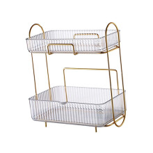Organisateur de maquillage à 2 niveaux, étui de rangement pour salle de bain, organisateur de parfums et de maquillage, multi-usage, grande