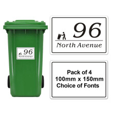 Wheelie Stickers Set House Number Street Name 4-Pack