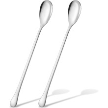 Lepel met lange steel van 304 roestvrij staal, te gebruiken als roerlepel, kruidenlepel, babyvoedinglepel en schattige koffielepel voor thuis koken