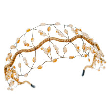 Elegant Crystal Beaded Hair Net Rhinestones Women Party Beautiful Headpiece for Weddings and Parties