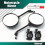 Motorcycle Rear View Mirrors Black Round 10mm 7/8 inch 1