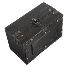 1 stuk grote schatkist, ideaal als cadeau voor speciale gelegenheden. Houten opbergdoos/organizer, 17,0 x 10,7 x 9,0 inch.