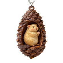 Ensemble de décorations de sapin de Noël en acrylique 2026 : hamster, chien, chat, écureuil. Crochets compatibles avec les crochets de sapin