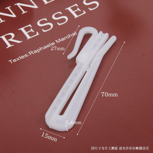 50pcs Plastic Pinch Pleat Hooks for Drapes Adjustable Curtain Hooks and Clips