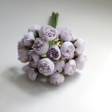 Bouquet de roses blanches artificielles au toucher réaliste – Fleurs artificielles en soie pour vase, centre de table, mariage, fête et