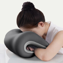 Oreiller de soutien cervical en mousse à mémoire de forme, oreiller ergonomique profilé avec housse en coton – Convient pour le bureau, les