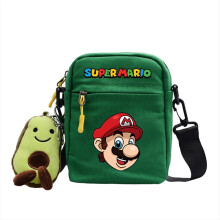 Anime Mario Schultertasche, Umhängetasche – Verstellbarer Riemen, kleine Reisetasche