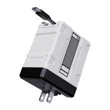 2v1GaN nabíjačka 120W, nový škálovateľný výsuvný 120W modul rýchlej nabíjačky, skladací nabíjací adaptér typu všetko v 1 do steny