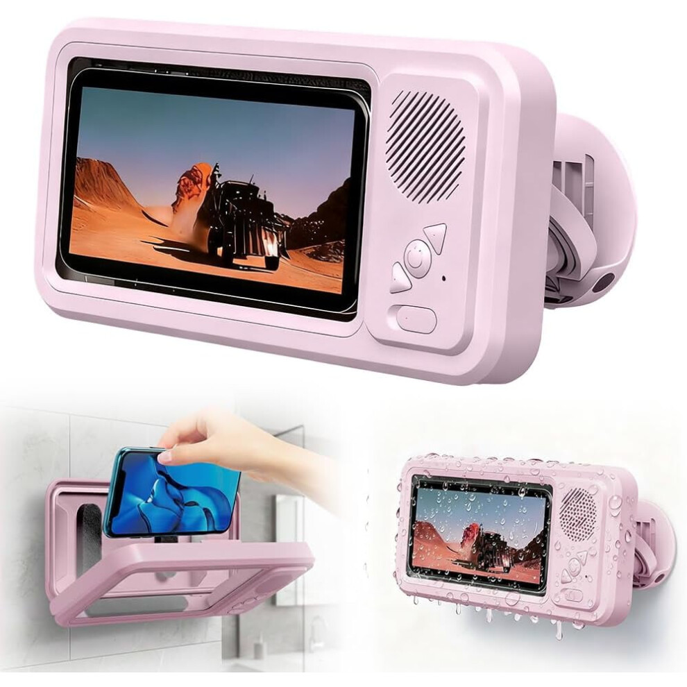 Yepolerce 2026 New Shower Phone Holder With Wireless Bluetooth Speaker, Waterproof 360 Rotation & Angle Adjustable Case With Enhanced Sound 9180435436801