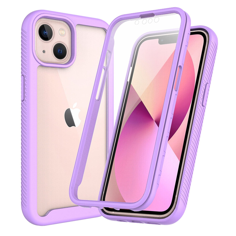 Compatible With Iphone 15 Plus Case Â Clear Rugged Dual-Layer Defender With Built-In Screen Protector, Shockproof & Anti-Scratch, Purple 9122141091295