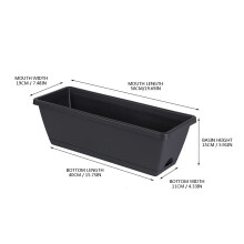 Jardinière de fenêtre GFHFHTJ, jardinières rectangulaires en plastique pour légumes et fleurs, avec soucoupes, pour jardin intérieur et