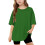 Magliette oversize da ragazza a maniche corte, larghe, con scollo rotondo, casual, estive, basic, per bambini. 1
