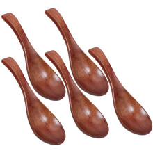 Wooden Rice Cooker Spoon Japanese Style Long Handle 5 PCS