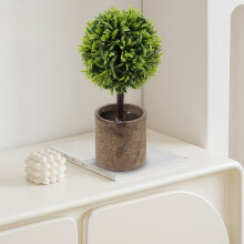 Kunstige sfæriske grønne planter med potte, falske planter bonsai for hjemmekontor og hotelldekorasjon, simuleringsplanter for innendørs grønn