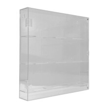 Akril hokikorong vitrin, átlátszó hokikorong állvány hálószobába, 3 szint, 28,5x27x5,5 cm