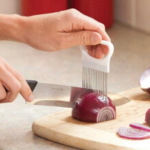 5Pcs Vegetable Cuting Tools Onion Cutter Slicer with Non Slip Grip and Cutting Guide for Home Use